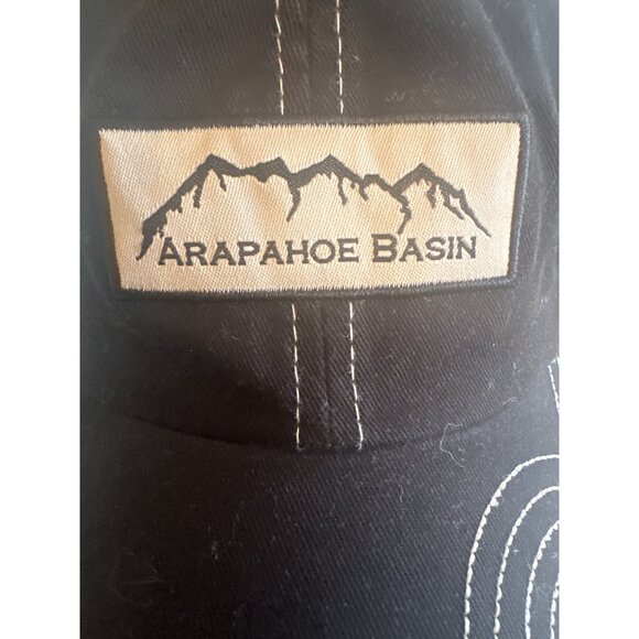 Arapahoe Basin Black Adjustable Baseball Cap With Embroidered Logo & Contrast St - Picture 2 of 6